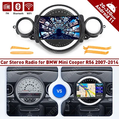 9  2+32GB CarPlay Android 11 Car Stereo Radio For BMW Mini Cooper R56 2007-2014 • $210