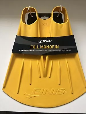 FINIS Foil Monofin Yellow Size XS — US 3-5 Men US 4-6 Women New • $39.95