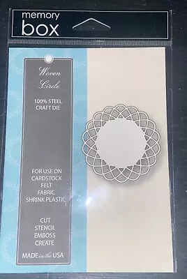 Memory Box Metal Die Cut Stencil Woven Circle  • $5.95