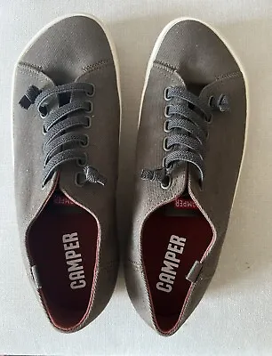 Brand New Camper Canvas Cotton Khaki Men's Shoes With Elastic Laces EU 40 UK 6 • £18