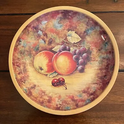 Daher Decorated Ware Round Metal Tin Fruit Dish Bowl Trinket Barware Art 6 In • $7.97