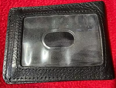 WILSONS LEATHER Black ID Wallet With Money Clip • $13.95