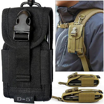 Universal Army Bag With Belt Loop & Carabiner Hook Cover Holster Mobile Pouch • £5.99