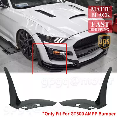 For Ford Mustang 15-21 GT500 Style Front Bumper Corner Spoiler Winglet Splitters • $63.89