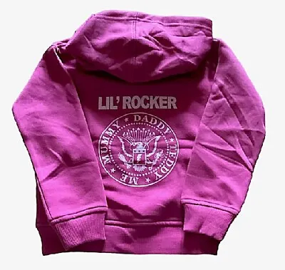 LIL ROCKER Ramones Pink Hoodie 1-2 Years Darkside  Clothing  NEW Stock Clearance • £15