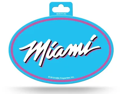 Miami Heat Miami Vice Oval Decal Sticker Full Color NEW 3x5 Inches Free Ship • $7.49