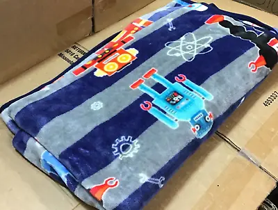 Robots Fleece Throw Blanket 48 X 60 Inches Box5 • $24.99