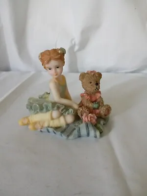 Porcelain Figurine-Montefiori Collection Italy Design. Ballerina With Teddy Bear • $19.99