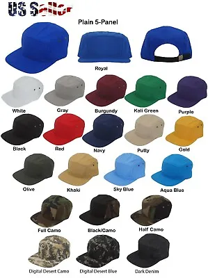 5 Panel Hat Cap Hip Hop Strapback Biker Cap Jockey Skateboard Style 5 Panel • $10.25