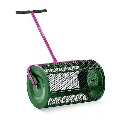 Lawn & Garden 24  Metal Mesh Compost Top Soil Manure Peat Moss Spreader Roller • $62.75