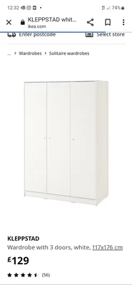 £50 • Buy Ikea Wardrobe