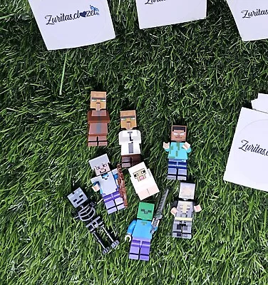 Minecraft Lot - Action Figures Collection Legos 8pcs 2 Accessories  • $18