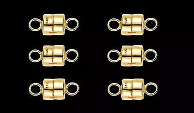 (6) BULK PACK 4.5mm 14k MAGNETIC CLASP TINY Converter Extender Solid Yellow Gold • $165