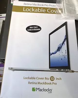 Maclocks 13” Retina MacBook Pro Protective Lockable Cover Cable & Lock Included • $20