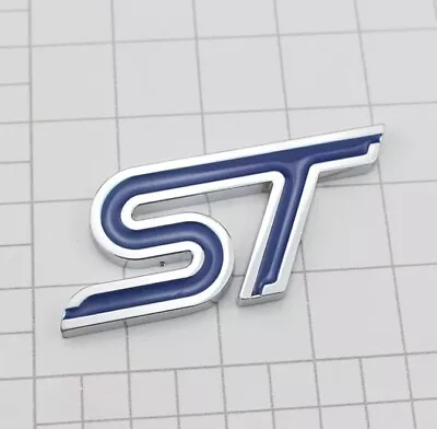 FORD ST Blue Chrome Car Badge Emblem Sticker Decal For Focus Fiesta Ranger • $9.99