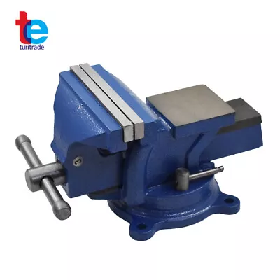 4Inch Bench Vise With Anvil Swivel Locking Base Table Top Clamp Heavy Duty Vice • $36.22