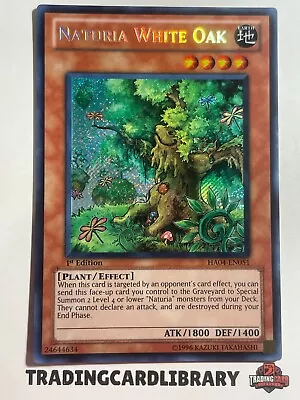 Yugioh Naturia White Oak  Secret Rare HA04-EN051 1st Edition Mint • $1.89