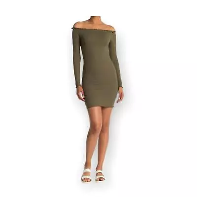 Vero Moda Womens Ribbed Short Off The Shoulder Dress XS • $9