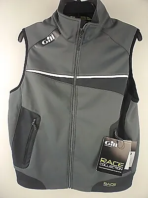 $49.95 • Buy NWT Gill Race Collection Soft Shell Vest SMALL Sailing Water Sports  Zip Gray  