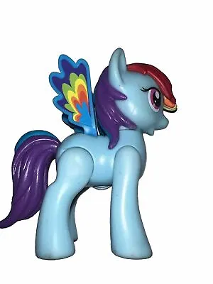 My Little Pony Rainbow Dash Flappy Wings Vinyl Movable Legs MLP Blue 3 3/4  • $6