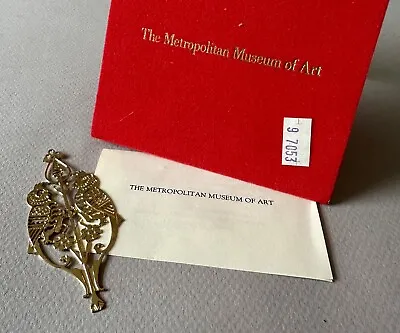 METROPOLITAN MUSEUM ART MMA Gold Aesthetic Movement Bird Ornament FREE SHIP • $17.95