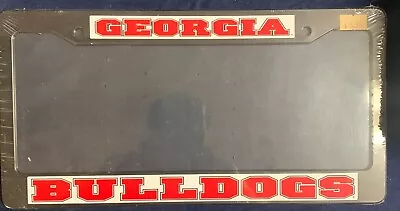 University Of GEORGIA Bulldogs Plastic Black License Plate Frame Sealed • $5.95