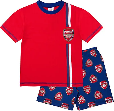 £9.99 • Buy Arsenal F.C Boys Short Pyjamas, Summer Football Pjs, Official Merchandise