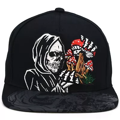 Skull New TL Mushrooms Skull Embroidery Snapback Hat Baseball Cap • $18.99