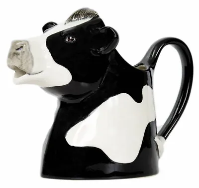 Cow Milk Jug Large Black & White Friesian Dairy Cow By Quail Ceramics • £32.49