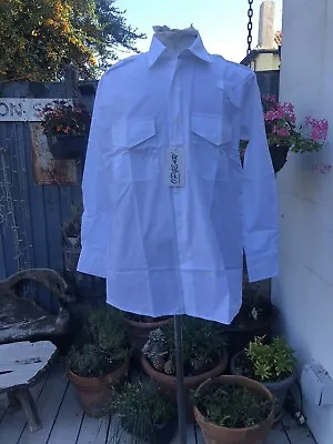 Opgear 15.5” Collar Mens White Pilot Shirt Long Sleeves • £8