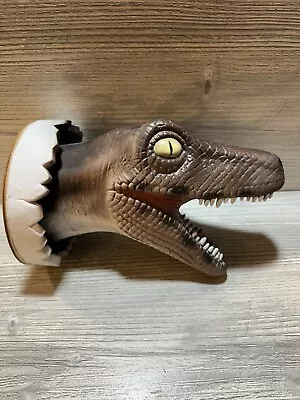 3D Wall Bursting Hanging Raptor Dinosaur Head Wall Hanger Painted Foam Design • $24.99