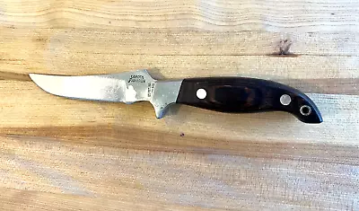 Vintage Lakota Fish Hawk H Suzuki Seki Japan Fixed 3.25  Blade Knife Ebony Handl • $129.99