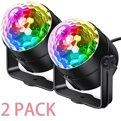 2X Party Magic Ball Light Party Disco RGB Rotating LED DJ Club Stage Lights UK • £12.29