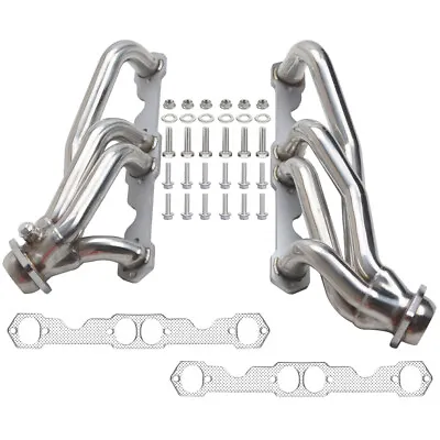 Stainless Steel Exhaust Headers Truck For Chevy GMC 88-97 5.0L/5.7L 305 350 V8 • $112.99