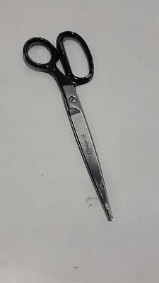 Vintage Clauss Scissors 8  Made In USA Black And Chrome • $8.39