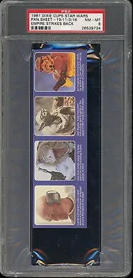 1981 Dixie Cups Star Wars Empire Strikes Back 19/11/3/16 PSA 8 • $125