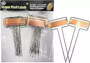  Copper Plate Metal Plant Labels Garden Stake Tags Reusable 5 X 2.6 Inch • $23.72