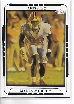 2023 Sage Artistry Myles Murphy Black Frame Rookie Card • $1