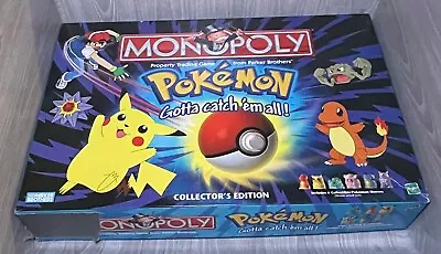 1999 Pokemon Collector's Edition Monopoly Board Game COMPLETE Damaged Box • $39.99