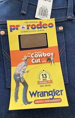 WRANGLER Men's The Official Pro Rodeo Competition Cowboy Jeans SZ 34x32 NWT • $24.99