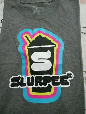 Slurpee Bright Neon Logo Gray Retro T-Shirt 2023 Edition 7-11 7-ELEVEN X-LARGE • $9.99