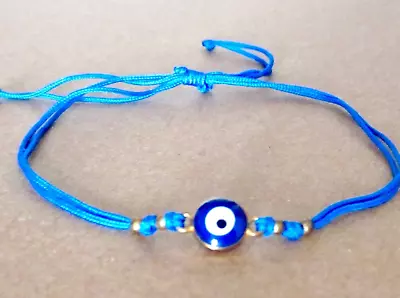 BRACELET EVIL EYE CHARM GREEK TURKISH BLUE ROPE CORD PROTECTION LUCK Men Women • $7