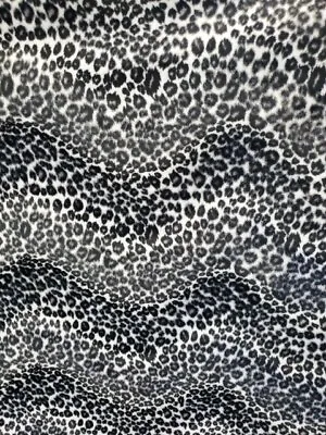 Velboa White/Black Cheetah Print Fabric - 58  Wide- Sold By The Yard • $12.99