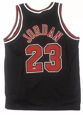 Michael Jordan Signed Autographed RED ON BLACK Jersey Authentic Upper Deck UDA • $9999