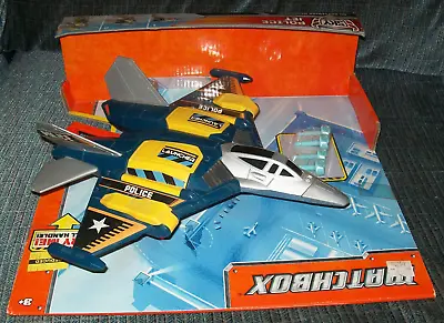 Matchbox Sky Busters Jumbo Police Jet With Launch Missile Action New 2011 • $25