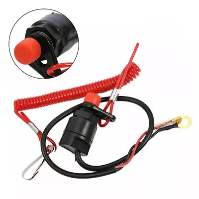 Easy Installation Kill Stop With Safety Tether Lanyard For Boat Motors • $28.36