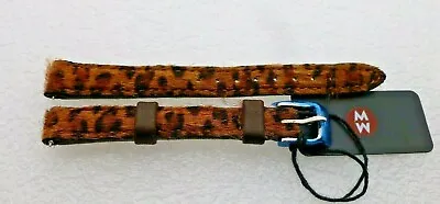 Genuine Michele 12mm Cheetah Print Fur Genuine Leather  Watch Band Strap New • $24.77