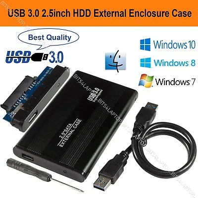£6.75 • Buy 2.5 SATA To USB Hard Drive Caddy Enclosure USB3.0 For HDD / SSD External - Black