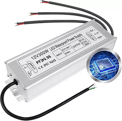 IP67 12V LED Power Supply AC 80-265V To DC 12 Volt 300W Waterproof Power Supply • $87.33