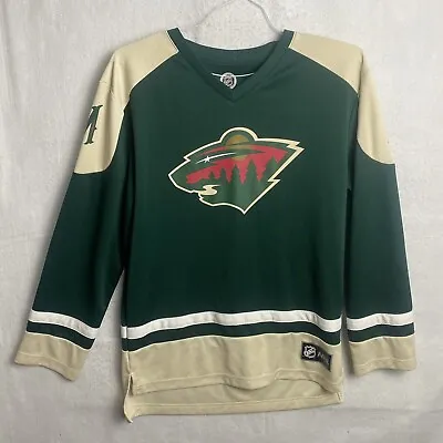$19.77 • Buy NHL Hockey Jersey Minnesota Wild Green Zach Parise Kids Youth Boys Size 2XL XXL